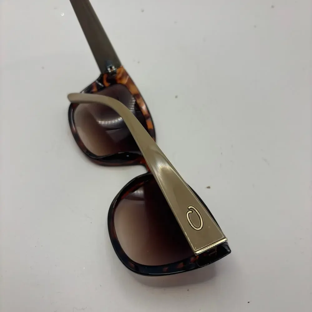 Oscar de la Renta O Sunglasses Tortoise Brown Gradient Lens Designer Eyewear